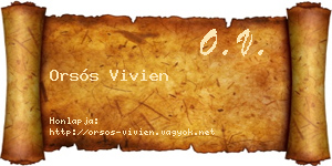 Orsós Vivien névjegykártya