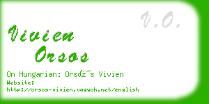 vivien orsos business card